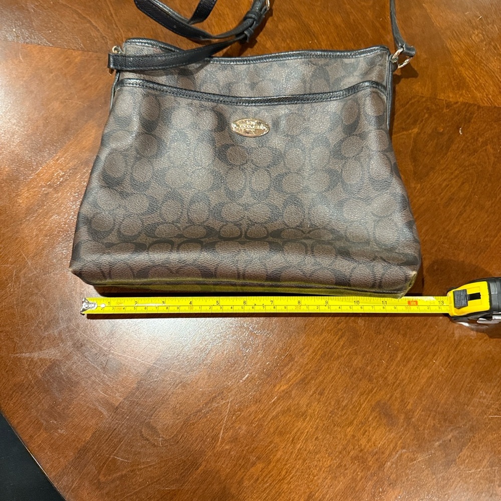 Coach Black and Brown Patterned Bag